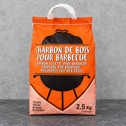 Sacs de charbon de bois pour barbecue 2,5 kg boucherie, épicerie