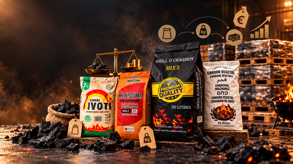 Comparaison de sacs de charbon de bois professionnel selon le format, le poids et l’achat par palette