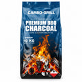 Sac de charbon de bois Quebracho Blanco 10 kg, qualité premium barbecue, présenté de face sur fond gris.