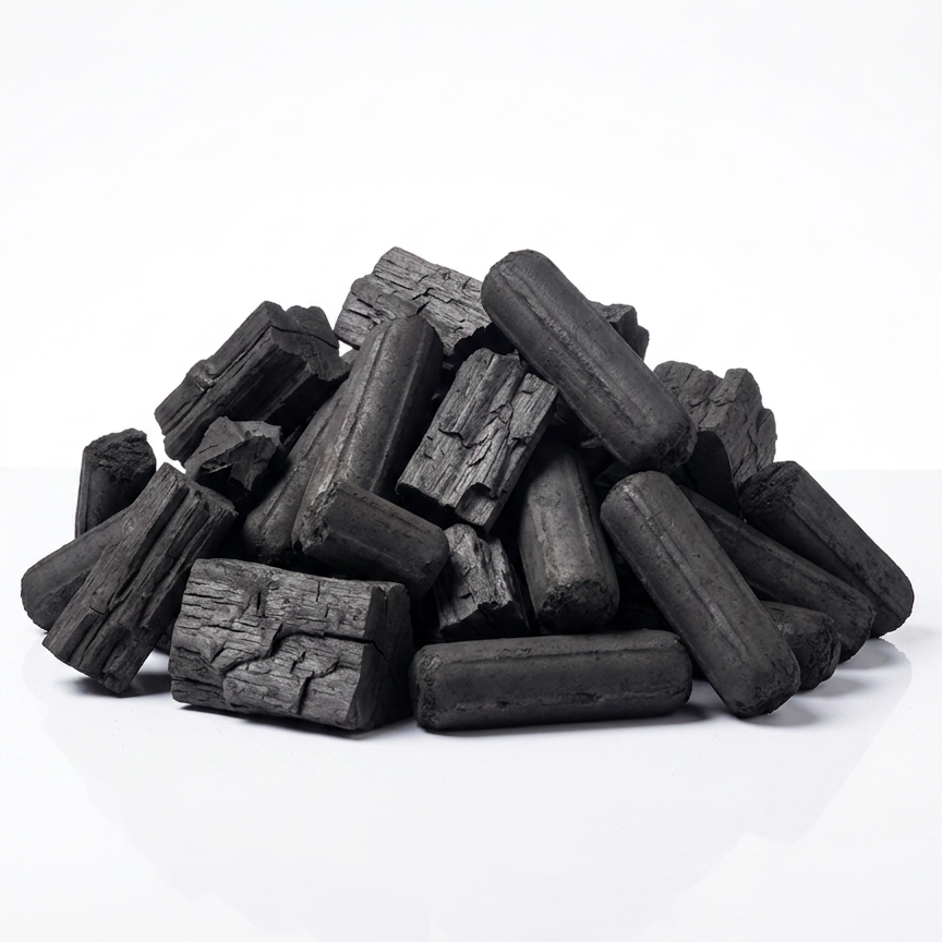 Charbon de bois et briquettes d'acacia Ivoti 7 kg pour barbecue, boucheries, épiceries et restauration professionnelle