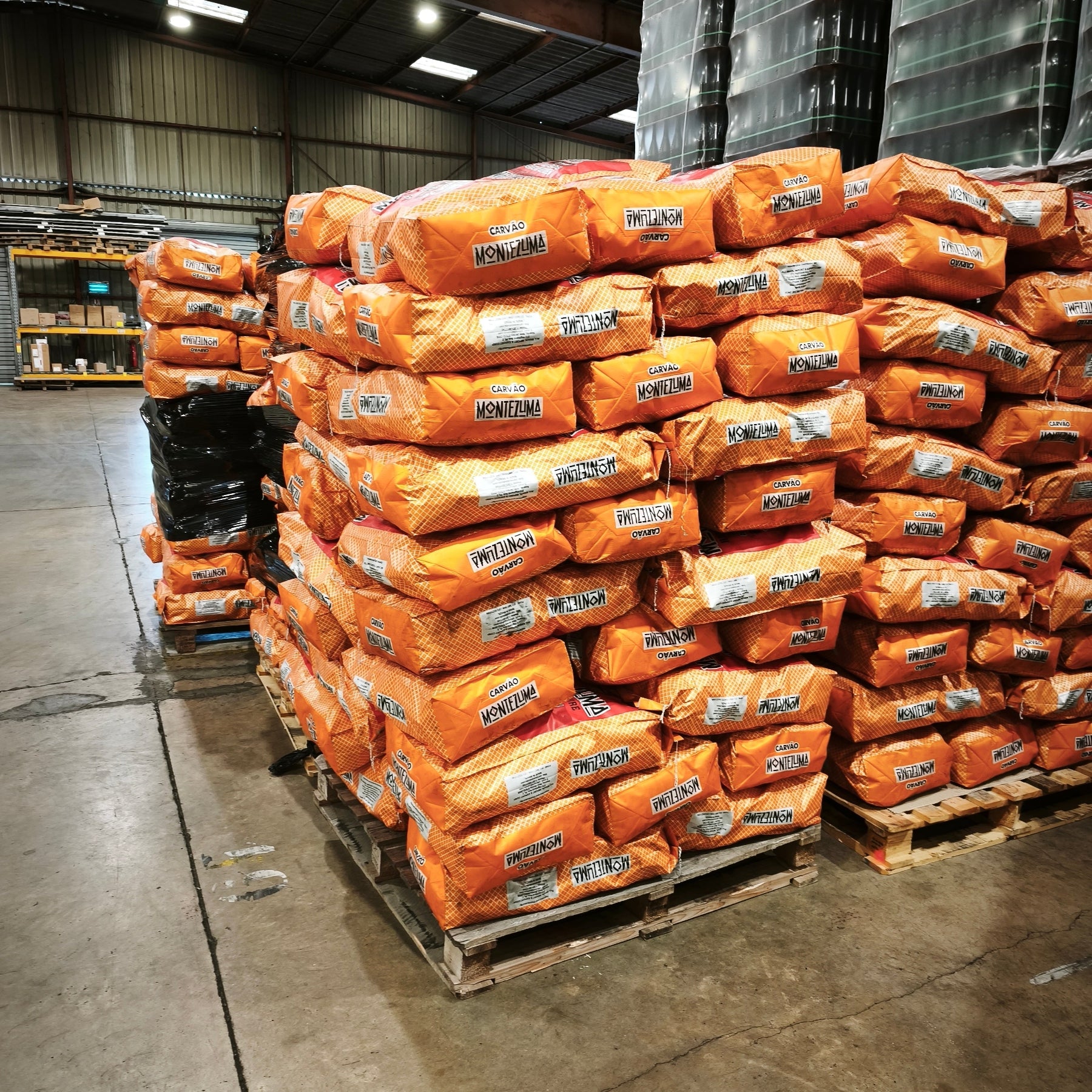 Stock de charbon de bois Montezuma 7,7 kg disponible en France pour restaurateurs, distributeurs et revendeurs